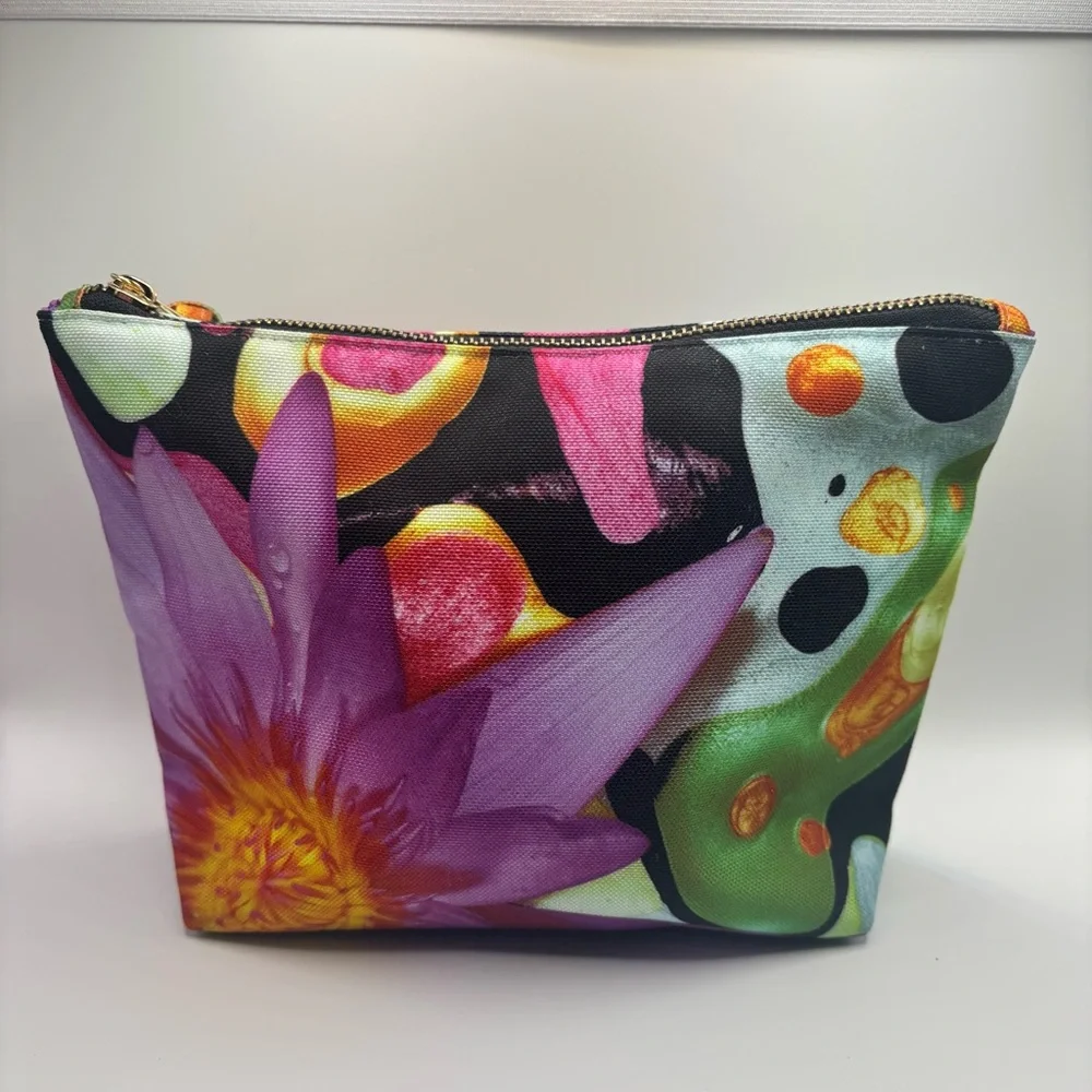 Neiman Marcus Christopher Beane Floral Cosmetic Bag NWOT